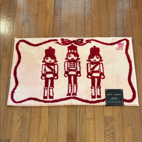 Betsey Johnson Pink and Red Nutcracker Bath Mat - Picture 1 of 4